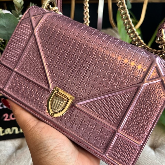 Small Dior Diorama in metallic pink *PRICE is FIRM - Picture 3 of 16